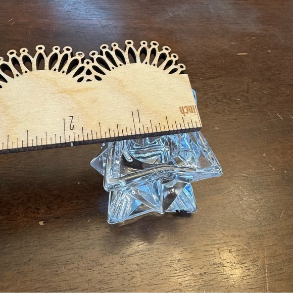 Michael C. Fina Fifth Avenue 24% Lead Crystal Star Candle Holder Vintage - Picture 13 of 14